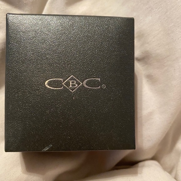 Green CZ Dropped Hooped Earrings - Picture 2 of 3